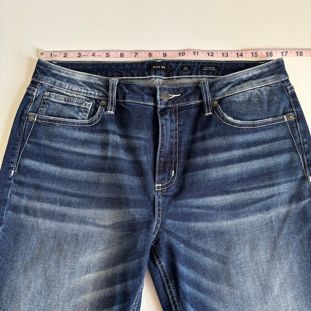 Miss Me Signature Ankle Skinny Jeans Women’s 32 Y2K Retro Mid Rise Waist Cotton - Picture 5 of 9